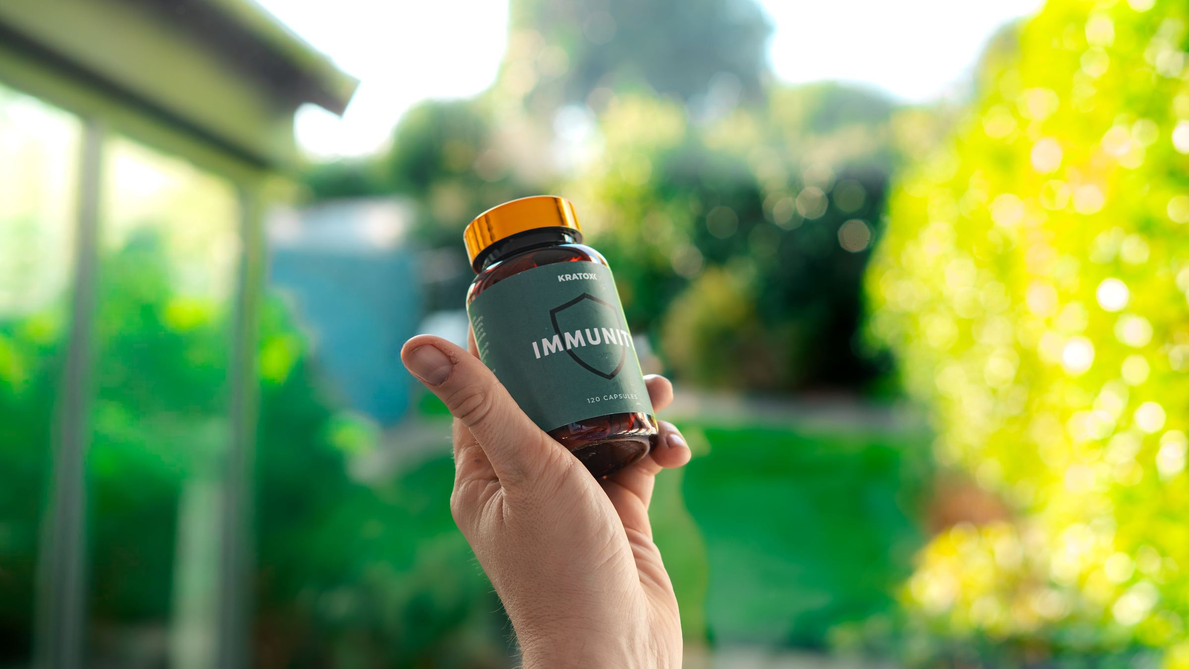 Immunity product in a bright lifestyle setting
