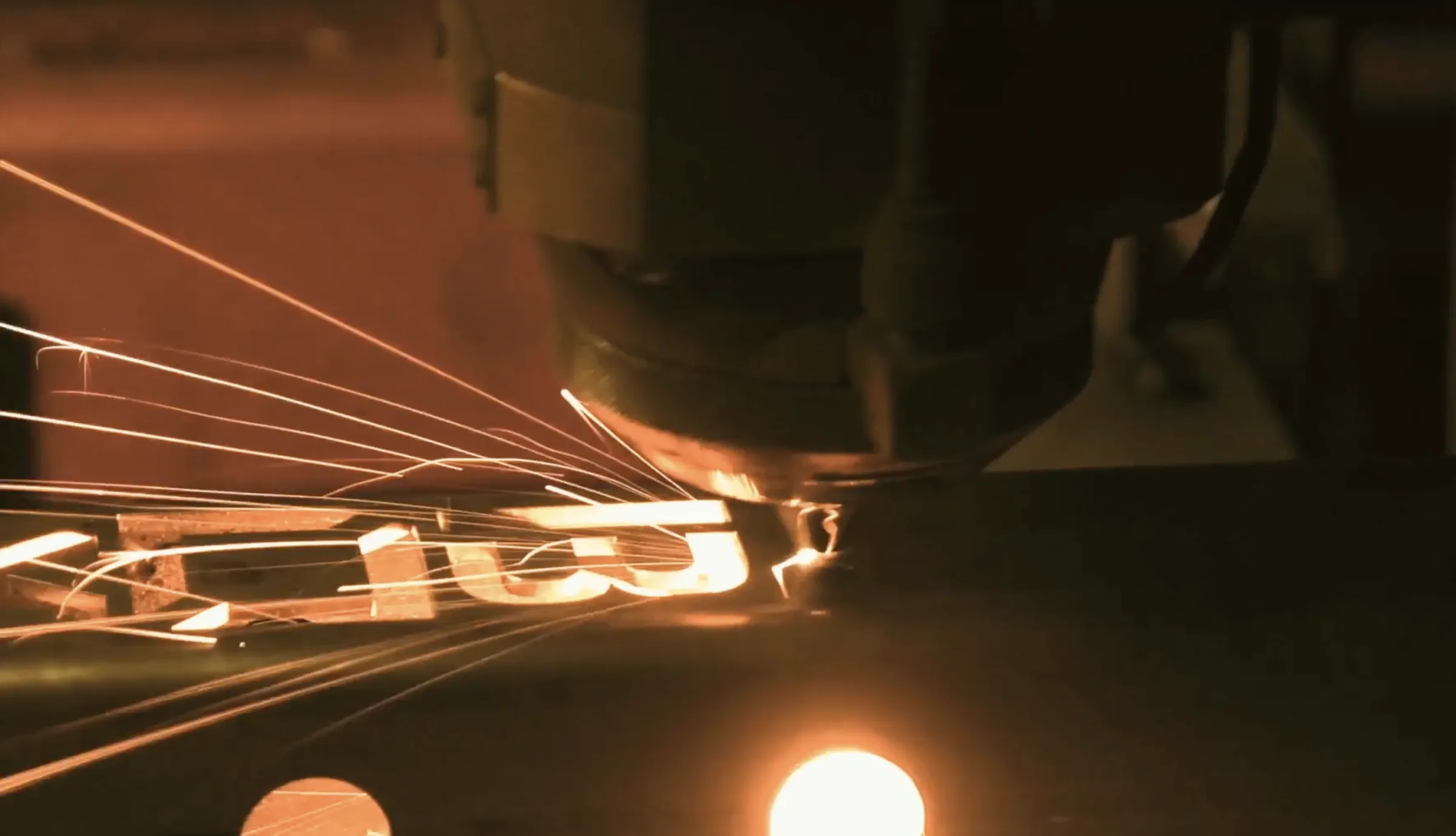 Sparks on the production floor
