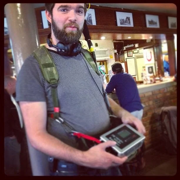 Location sound recording during the campaign shoot