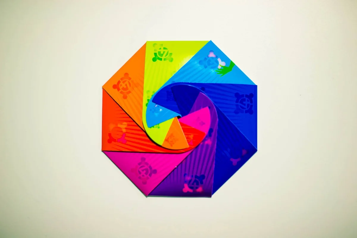 Colourful folded Connect resource packaging