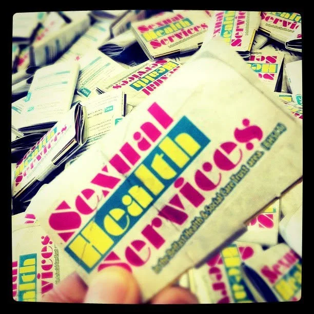 Sexual health services leaflet design — printed detail