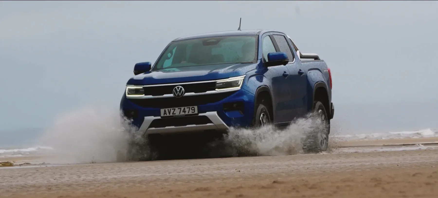 Amarok in motion on the coast